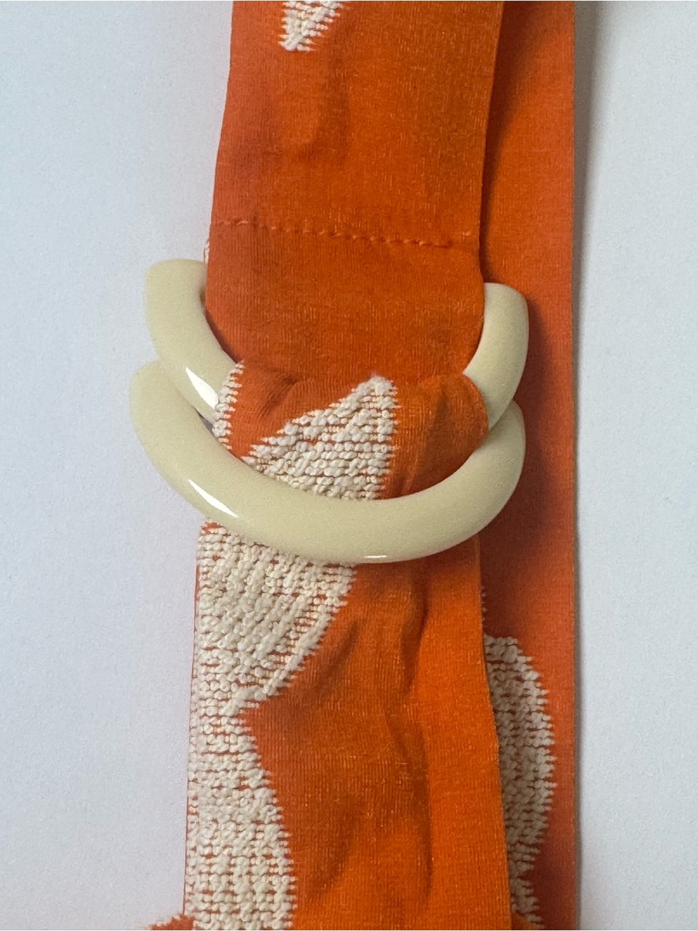 Orange Floral A-Line Maxi Skirt with Cream Print - Picture 3 of 11